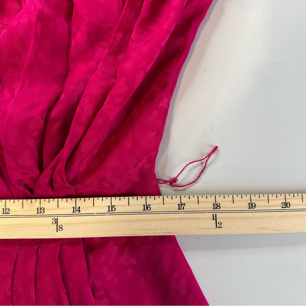 Vintage ARGENTI Silk Top Skirt Set  Sz10‎ Short Sleeve Cinch Waist Pink READ - Picture 9 of 16